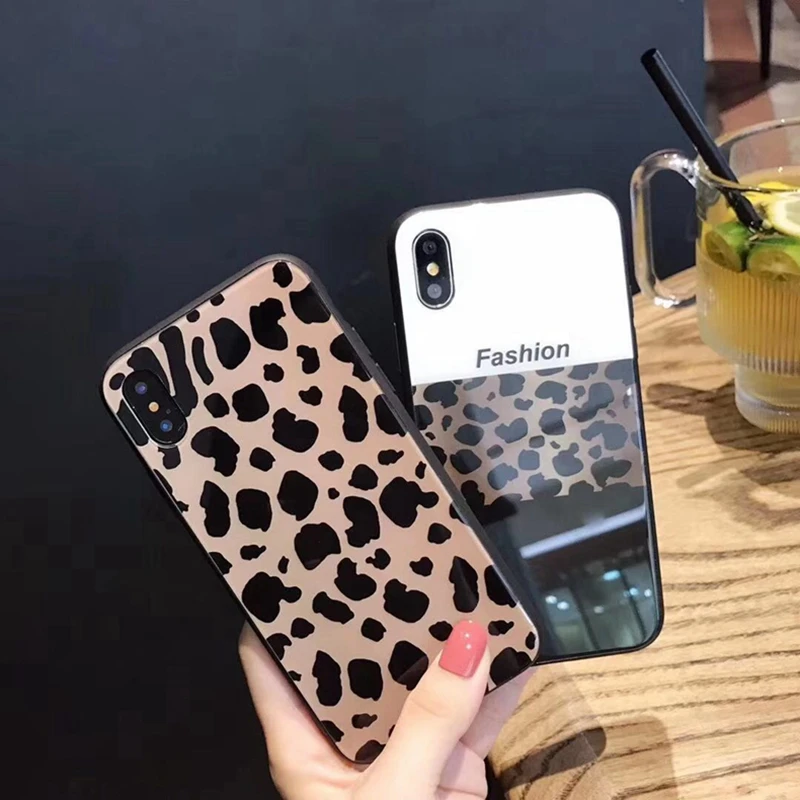 Роскошный чехол из закаленного стекла для Huawei Honor V20 с леопардовым принтом V8 V9 V10