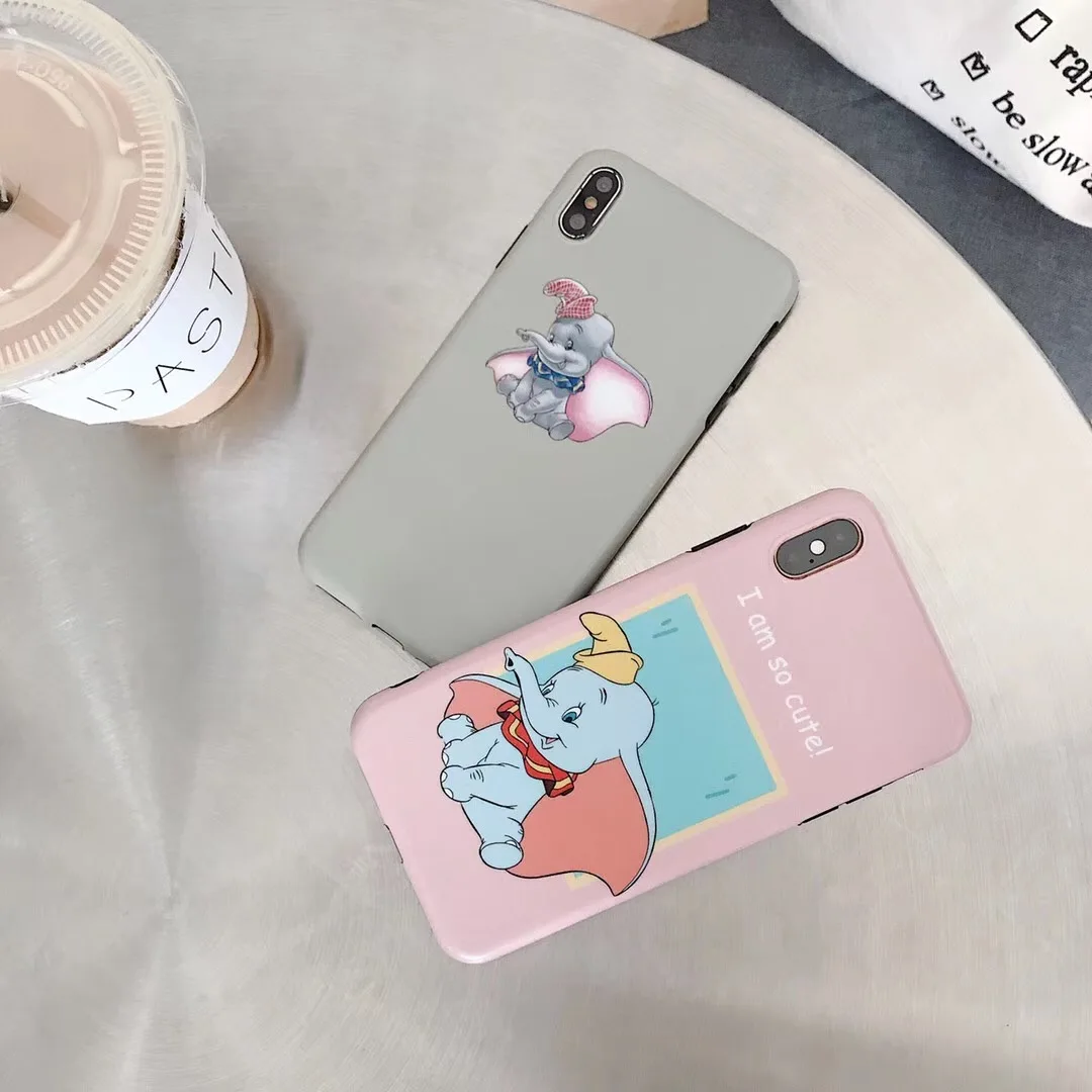 

Anime fashion cute cartoon dreamy flying elephant phone case for iphone XR XS MAX 8 7 6S 6 Plus soft matte glossy IMD shell Capa