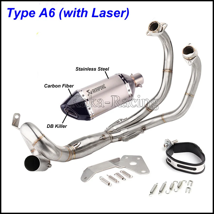 Mt-07 FZ-07 углерода Akrapovic мотоцикл глушитель труба полная система скольжения для Yamaha MT07 FZ07 Tracer- XSR700