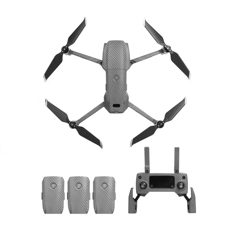 DJI Mavic 2 Pro стикер для дрона стикер для тела авиационный клей Углеродные наклейки Кожа для DJI Mavic 2 Zoom Drone аксессуары - Цвет: Серый