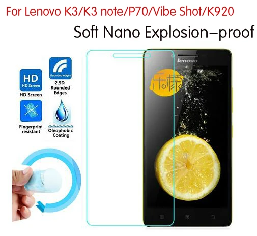 

Soft Explosion-proof Nano Protection Foil Film For Lenovo K5 K5 Note K3 K3 Note P70 Vibe Shot Z90 Vibe Z2 Pro Not Tempered Glass