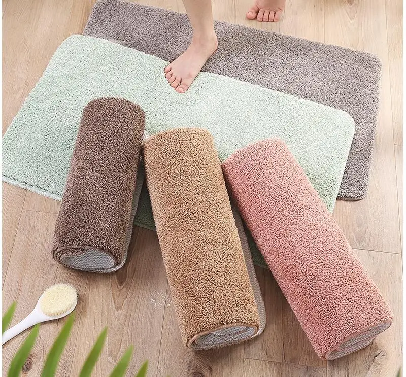 Нескользящий коврик для ванной, мягкий ковер, коврики для туалета, ванной комнаты, гостиной, двери, лестницы, разноцветные коврики