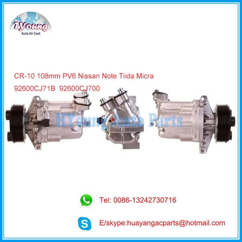 CR10 CR 10 авто ac компрессор для Nissan Note Tiida Micra 92600CJ70B 92600CJ70A 92600CJ71B 92600CJ70C