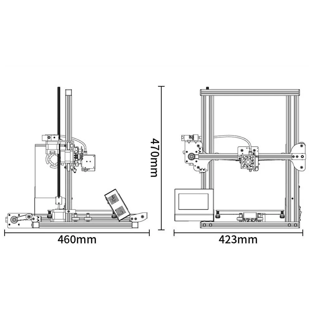 سريع الجمعية 3D طابعة كبيرة حجم I3 البسيطة Tronxy XY-2 استمرار طباعة الطاقة عالية الجودة الطباعة 220*220 مللي متر مرتعا حجم