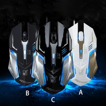 

Wireless Mouse Gaming Mouses 2400dpi Rechargeable 7 color Backlight Breathing Gamer Mice for Computer Desktop Laptop