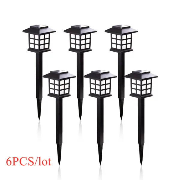 2/4/6/8pcs Led Solar Pathway Lights Waterproof Outdoor Solar Lamp for Garden/Landscape/Yard/Patio/Driveway/Walkway Lighting 6pcs
