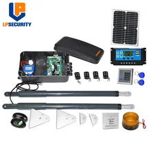 Cheap 20W solar panel system 200kg per leaf Support solar system 12VDC Automatic Swing Gate motor Opener Kit for light Swing Gates