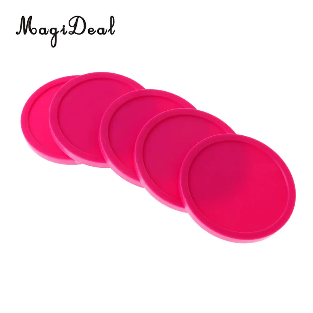 MagiDeal 5 Pieces 82mm Pink Air Hockey Replacement Pucks for Game Tables, Accessories