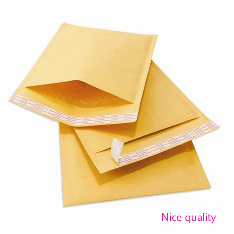 Best Price 50 pcs/lot High Qulity Padded Envelopes Mailers Shipping Yellow Bags Universal 200*250 mm Kraft Bubble Bag 50pcs gold metallic bubble mailers foil bubble bags aluminized postal bags wedding bags gift packaging padded shipping envelopes