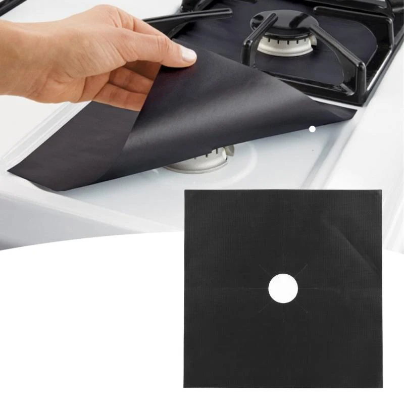 

4Pcs/Set Gas Cooker Stove Protector Liner Accessories Burner Gas Cooker Stove Cover Stovetop Keep Cleaning Mat Pad Kitchen Tool
