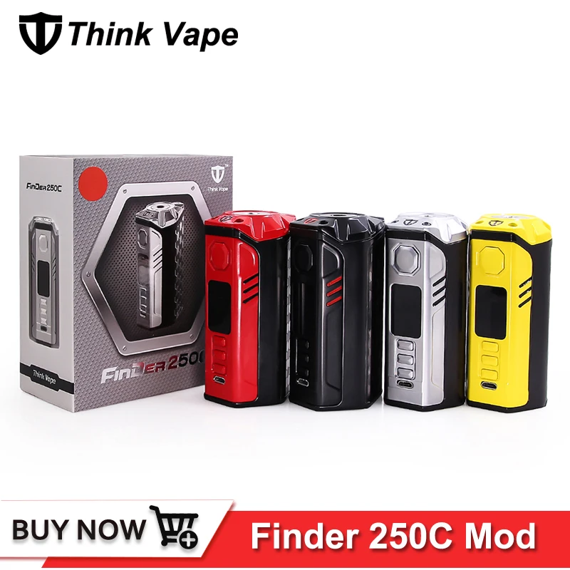 

Original Think Vape Finder 300W box Mod Powered by Evolv DNA 250c Chip TC VW Thinkvape Finder DNA250C Electronic Cigarette Mod