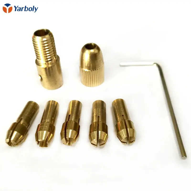 Copper Small Electric Drill Bit Collet Micro Twist Drill Chuck Set T