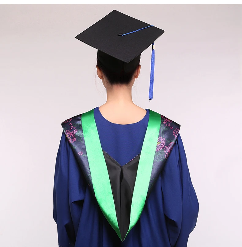 Бакалавр Услуги Кепки степень бакалавра платье с бахромой висит ткань платье Университет выпускников бакалавра