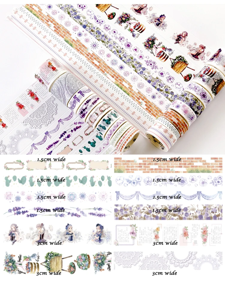 2m Long 12 Style World of Antique Dolls Design Washi Tape DIY Scrapbook Sticker Label Masking Home Decor | Дом и сад