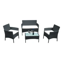 Panana Rattan Sofa Chair Table Set of 4 Hot Sale Wicker Garden Furniture Coffee Table Rattan Sofa Chair UK Warehouse stock