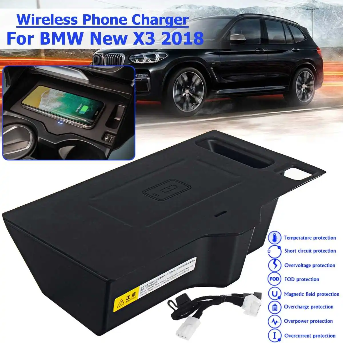 

10W Car Qi Wireless Charging Charger Phone Mount Holder For Bmw X3 2018
