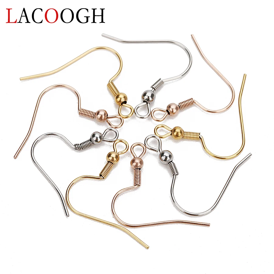 Wholesale 20pcs Gold Color Stainless Steel Ear Hook Wire Clasp With