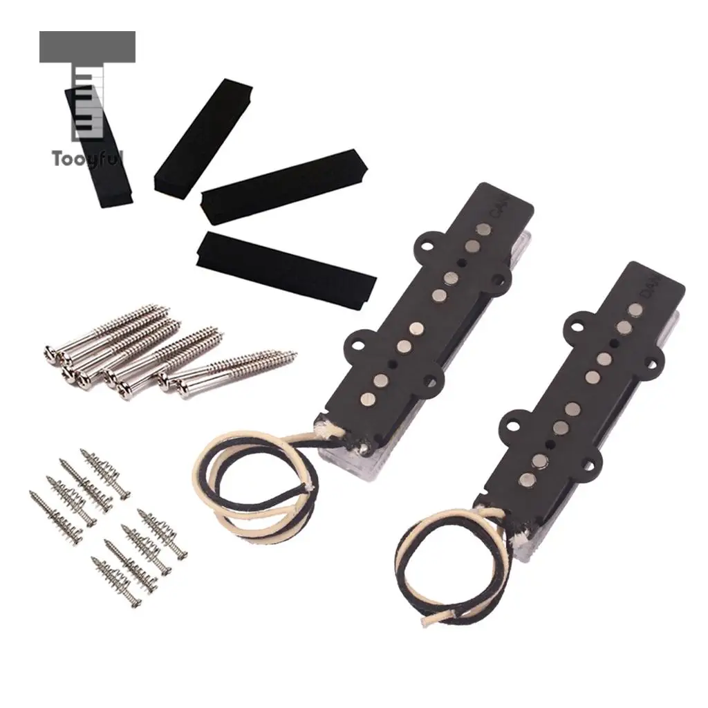 

Tooyful 2x Alnico V Humubcker Pickup Bridge Neck Set for 4-String JB Jazz Bass Parts