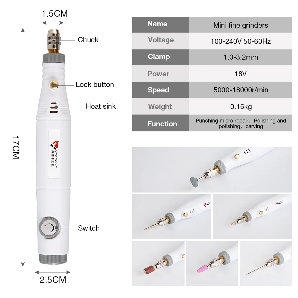 Регулируемая скорость гравировки 18 в, 2 стиля, ручка, мини-дрель, инструмент с шлифовальными аксессуарами, набор многофункциональных мини-Dremel инструментов