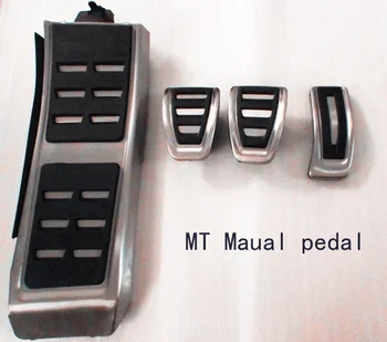 

rete Metal anti-skid car pedal gas Brake pad foot rest cover accelerator for Audi A4 A5 A6(13+) A7 Q5 MT Maual Wholesale