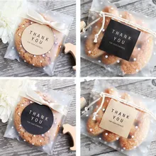 120 шт./партия, 4x4 см, крафт-бумага, черная печать, наклейка "спасибо", Подарочная наклейка на коробку, упаковка для выпечки, коробка для торта, украшенная упаковка, наклейка