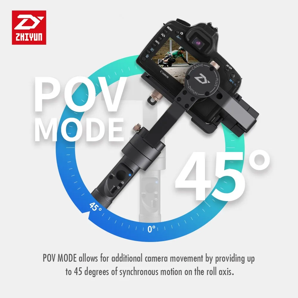 Zhiyun Crane Plus 3 оси 3-осевой беззеркальный карданный стабилизатор для Canon 5D2/5D3/5D4 MINI Все модели DSLR камеры