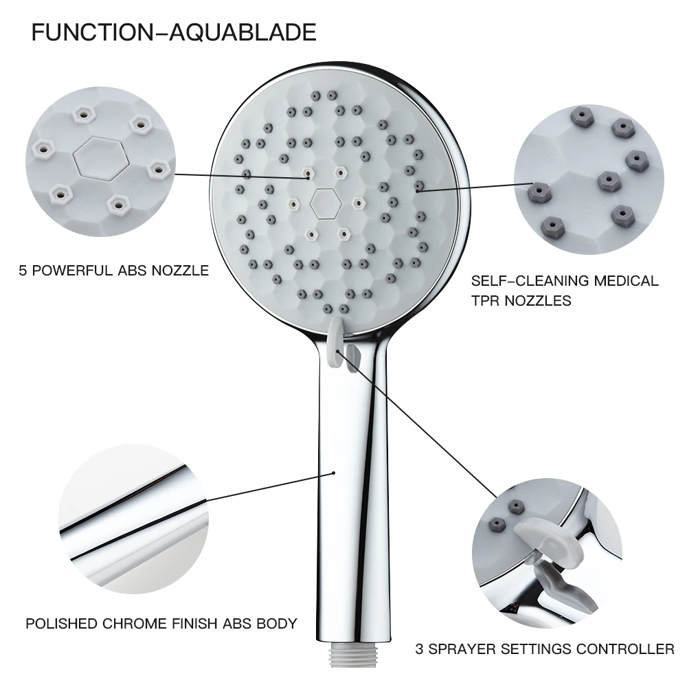 4 режима экономии воды под давлением насадка для душа для ванной душ набор Многофункциональный ручной спринклер для ванной комнаты