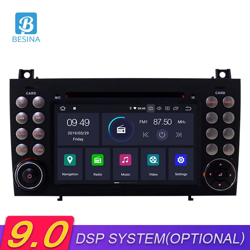 

Besina Android 9.0 2 Din 7 Inch Car DVD Player For Mercedes Benz SLK R171 SLK230 W171 GPS Multimedia Radio 2G+16G Steering Wheel