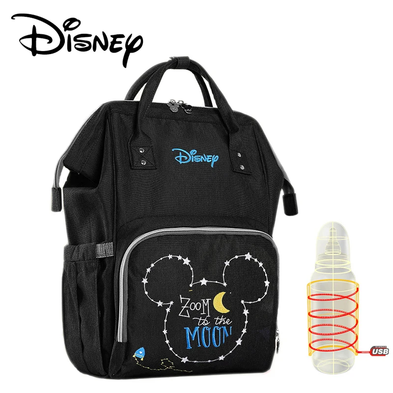 Disney Пеленки сумки 2019 Новый мумия детские сумки с USB бутылка изоляции подгузник сумка Минни Микки Маус сумки рюкзак для ухода за ребенком