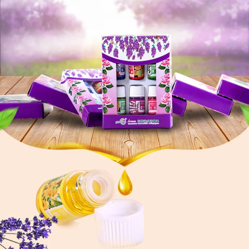 

6pcs Set Daily Use Skin Care Smells 100% Essential Oils Variety Fragrance Spa Bath Massage