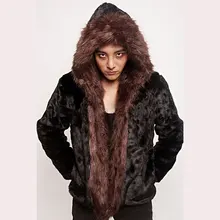 Черные мужские пальто из искусственного меха кролика рекс воротник из искусственного меха коричневой лисы новая мода теплые зимние меховые куртки с капюшоном Роскошные пальто
