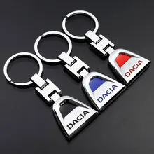 3D автомобильный металлический брелок держатель для ключей украшение для Dacia Duster Logan Sandero Stepway Lodgy Mcv 2 Dokker цепное кольцо