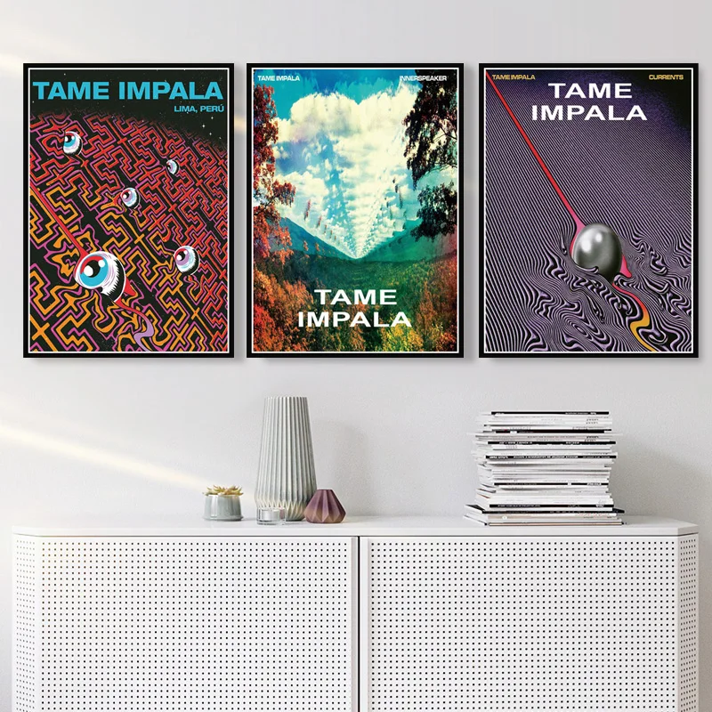 

Poster And Prints Hot Tame Impala Psychedelic Rock Music Band Tour Art Canvas Painting Wall Pictures For Living Room Home Decor