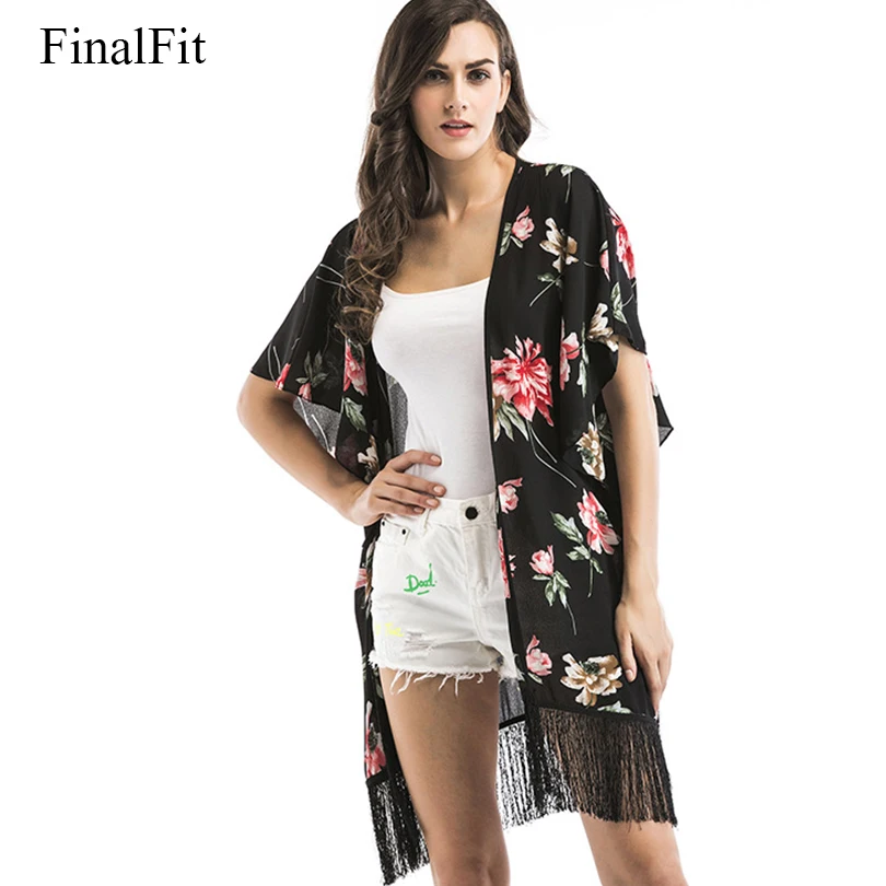 

Maternity Chiffon Beach Cover-Ups Swimwear Shawl Pregnancy Printed Beach Coat Maternity Chiffon Sun Protection Overalls