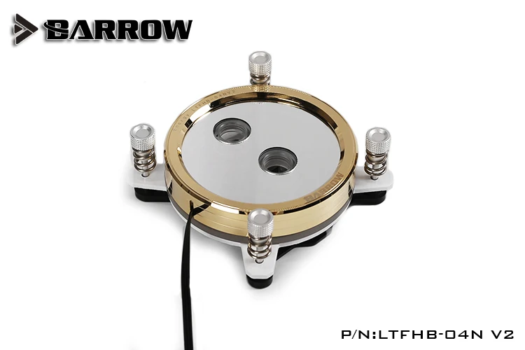 Блок водяного охлаждения Barrow LTFHBX 04N V2 с золотым покрытием RGB LRC2.0 для процессора Intel