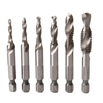 

6pcs Stubby Drill Bits Coated High Speed HSS Precision Steel Drill Set for Aluminum Wood Steel Plastic Copper Metal