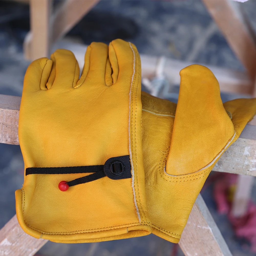 Work Gloves Cowhide Leather Factory Driver Climbing Gardening Glove Protective Yard Work work gloves,protective gloves,gardening gloves