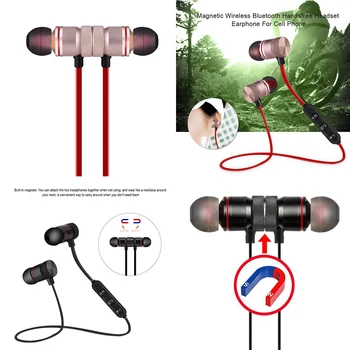 

M9 Bluetooth 4.1 Stereo Sounds Metal In-ear Headset Hands-free Sports Running Wired Earphone