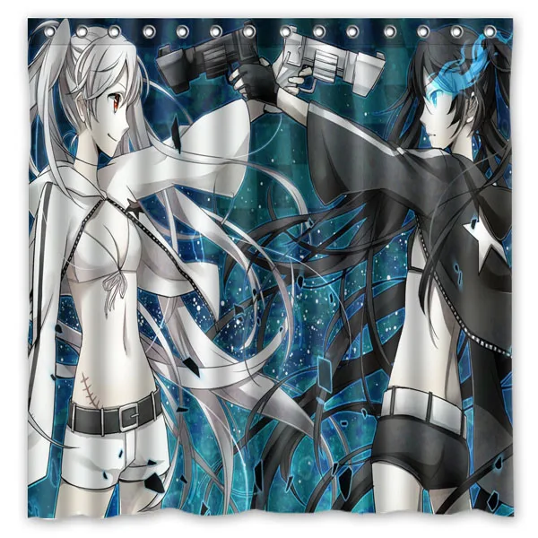 BLACK ROCK SHOOTER полиэстер водонепроницаемая занавеска для душа 71*71 дюймов плесени устойчивая занавеска для ванной Декор 12 шт. крючки