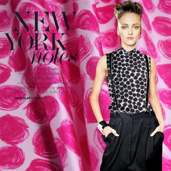 

Free shipping! Two-tone color printing double Palace silk fabrics at wholesale high-grade silk clothing cloth