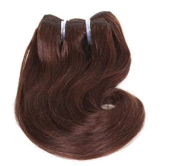 Бразильские волнистые волосы, 4 шт., 8 дюймов, 100 г, бразильские волнистые пряди, Омбре, короткое переплетение, вьющиеся волосы для наращивания - Цвет: #4