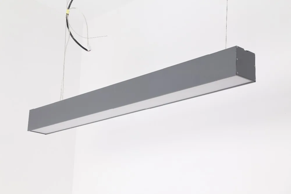 Custo de Transporte Conduziu a Luz do Pendente Emissor de Luz do Escritório o Custo de Transporte Livre Linear Diodo Suspenso Levou Luz Linear 600 e 900 e 1200 e 1500mm 4 suspenso led linear luz 60090012001500mm