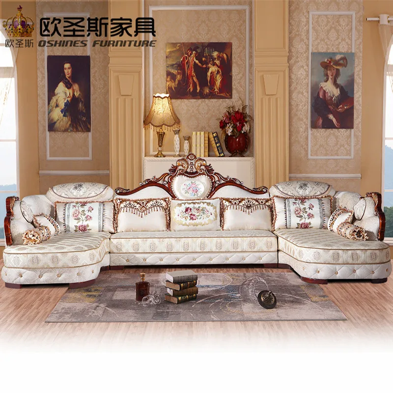 luxury U shaped sectional living room furniutre Antique 