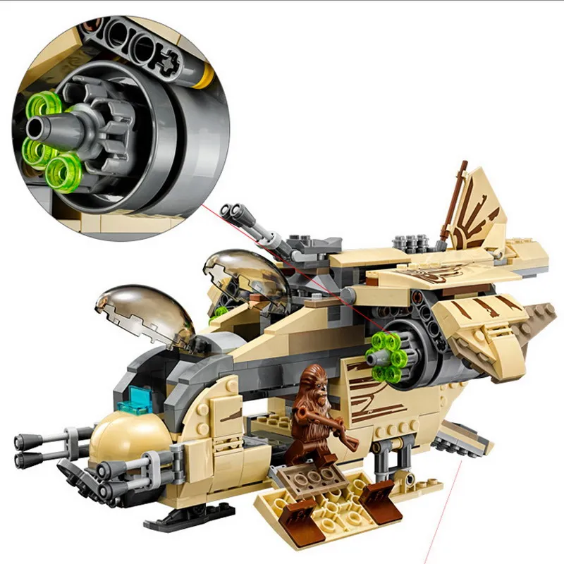 

BELA 10377 Star Wars 7 Wookiee Gunship Figure Blocks Educational Construction Building Bricks Toys For Children Compatible Legoe