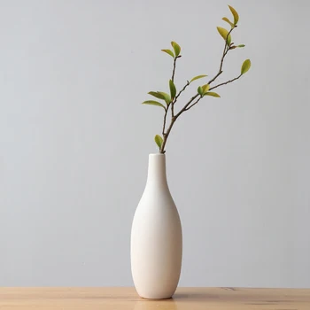 

Minimalism White Ceramic Matte Flower Vase Porcelain Vase for Hydroponics Plants Dried Flower Home Table Decoration