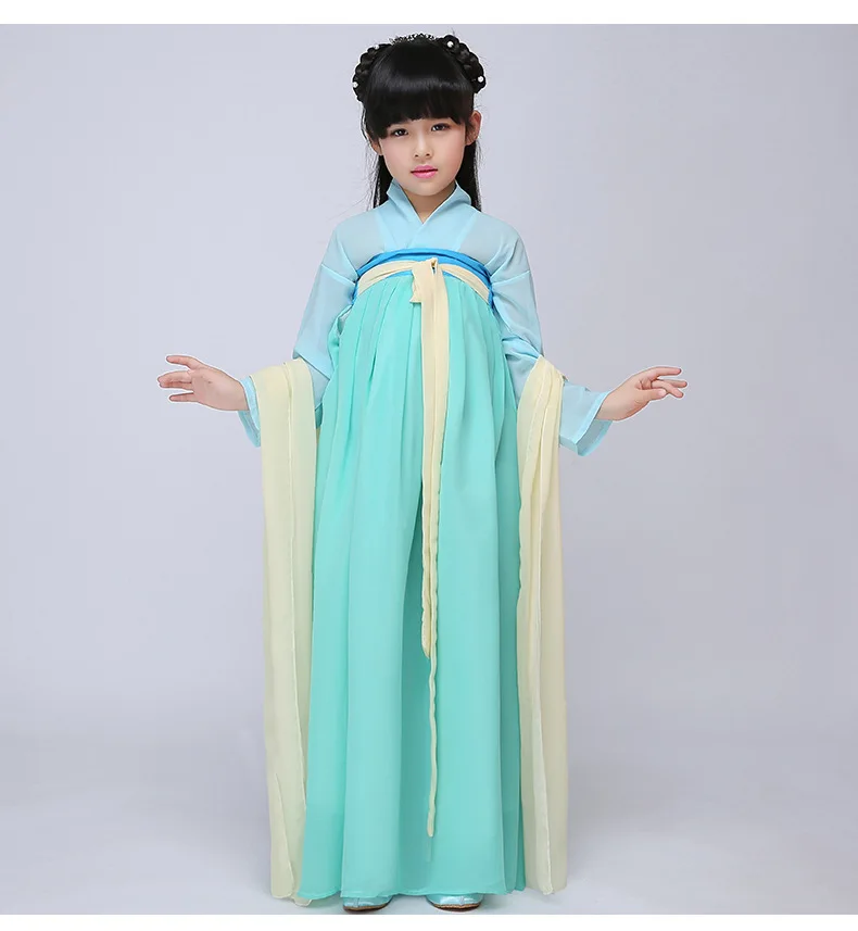 Китайский Детский костюм Hanfu одежда костюм феи Hanfu детская одежда династии Тан костюмы дети древний одежда