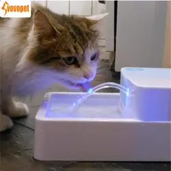 VOVOPET автоматический питомец кошка фонтан воды с светодиодный питомец Автоматическая циркуляция фильтрации питатель питьевой разливной