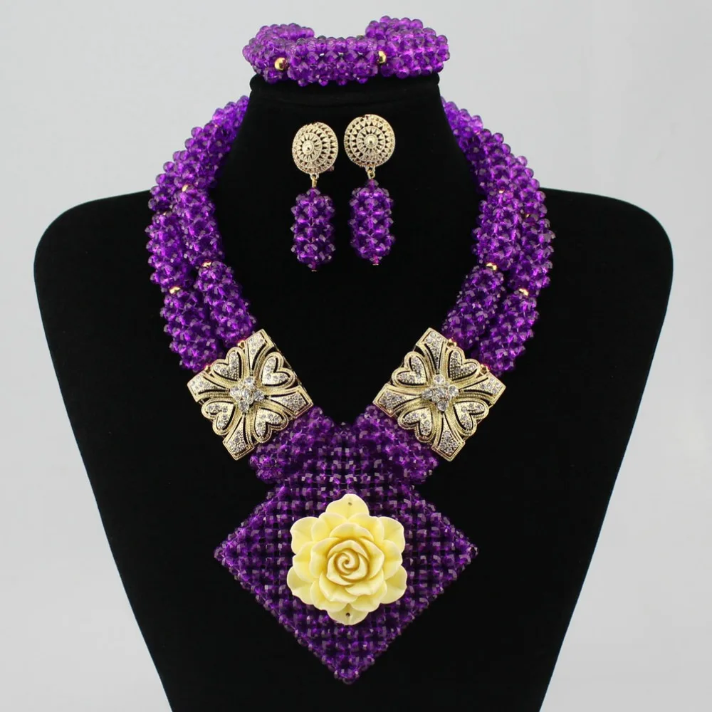 

African jewelry sets for wedding party african beads necklace sets for women lady new designs