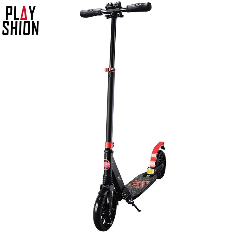 Playshion 200MM big wheels Aluminum Folding Double suspension kick scooter | Спорт и развлечения