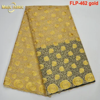 

New design african tulle lace fabric with beads 2017 high quality french net lace fabric for women dresses FLP-462